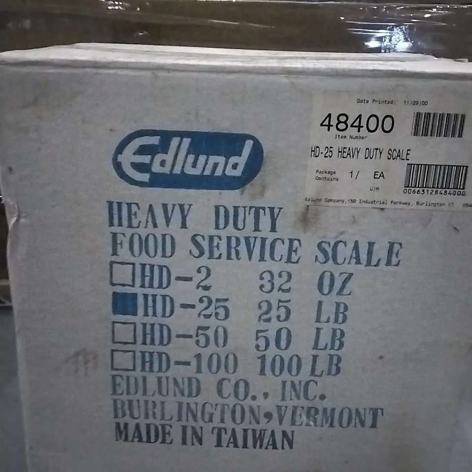 EDLUND HEAVY DUTY FOOD SERVICE SCALE