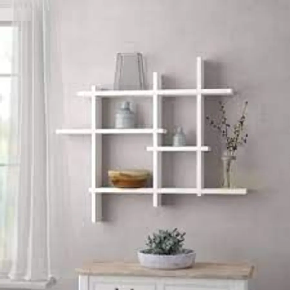 BOXED ADELENE ACCENT SHELF WHITE