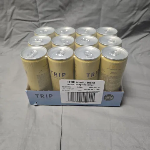 12 X TRIP MINDFUL BLEND DRINKS - BLOOD ORANGE - 12 X 250ML 