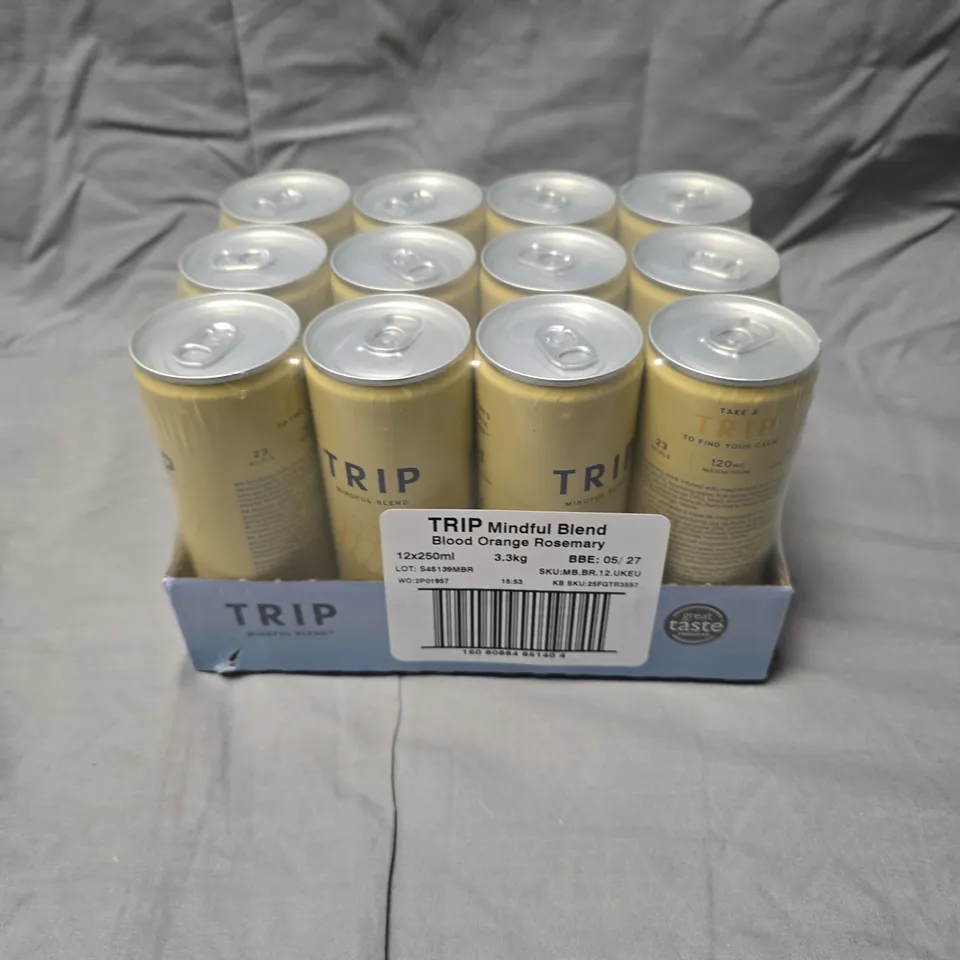 12 X TRIP MINDFUL BLEND DRINKS - BLOOD ORANGE - 12 X 250ML 