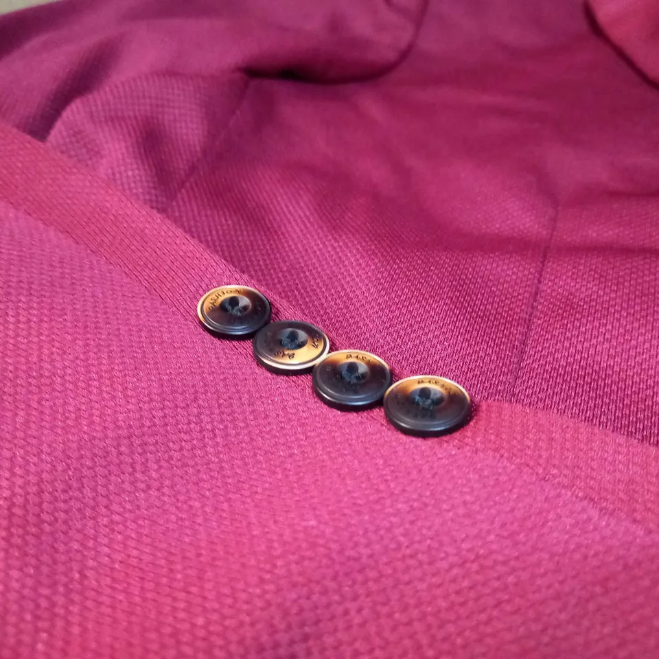 DESIGNER DEEP RED/BLACK DETAILED BLAZER