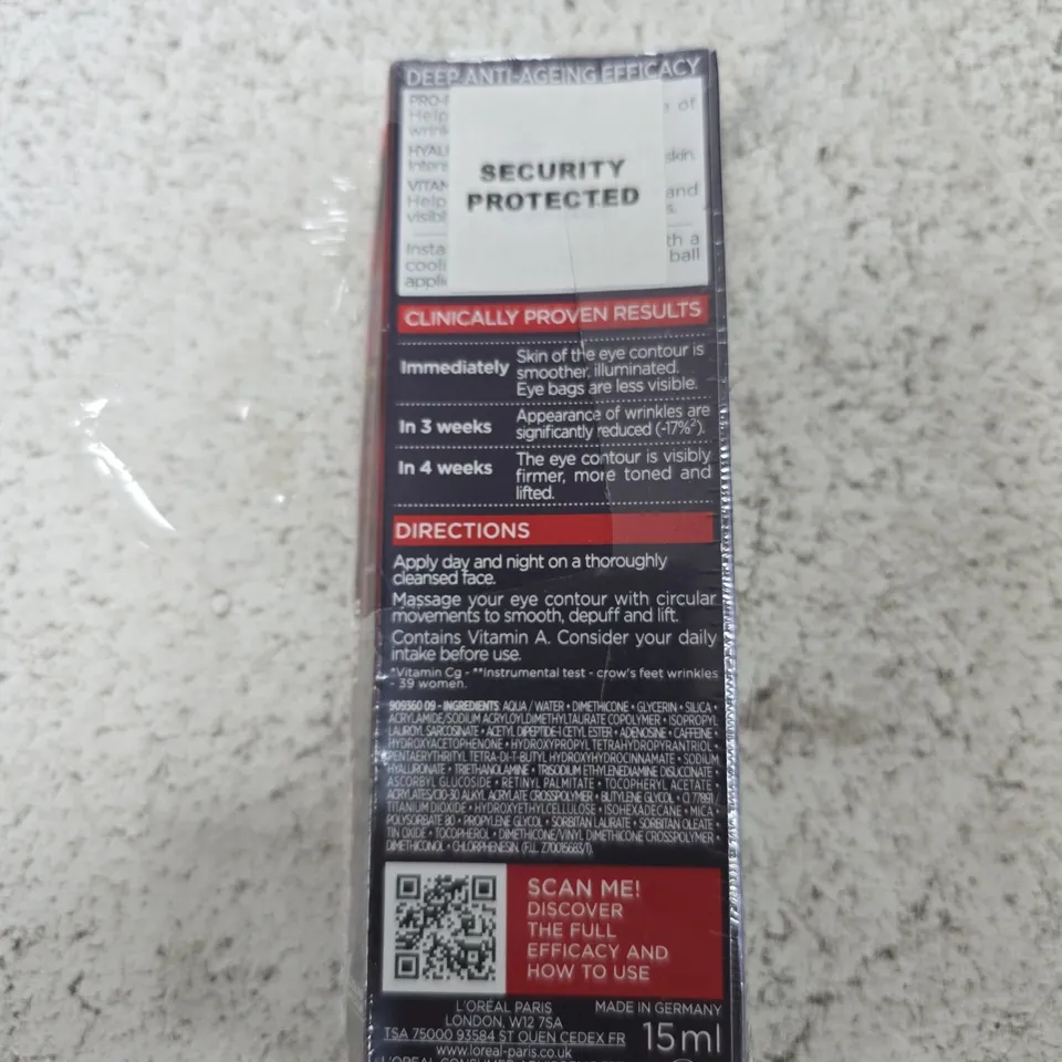 L’ORÉAL PARIS REVITALIFT LASER TRIPLE ACTION EYE CREAM – 15ML, BOXED