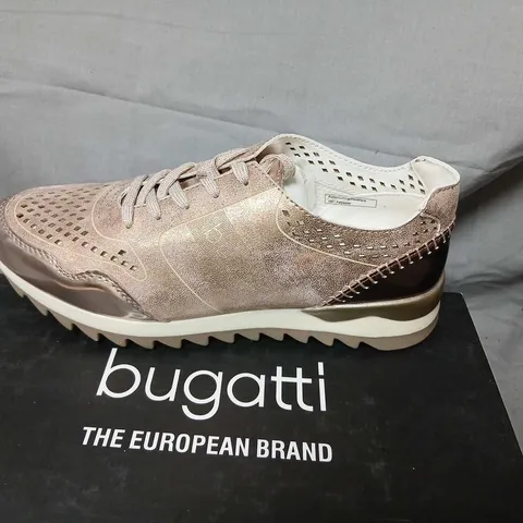 BUGATTI ROSE GOLD DESIGNER SNEAKERS – EU 41 (UK 8)