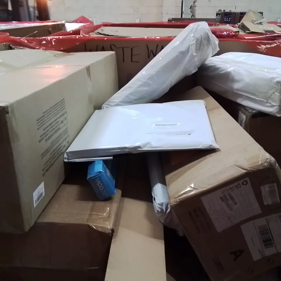 PALLET CONTAINING APPROXIMATELY 4 RAW ELECTRICAL ITEMS TO INCLUDE:BOOSTER SEAT, MULTIFUNCTIONAL CRUTCH,BABY PLAY MATS, ARTIFICIAL TREE,WIPER BLADES,ROCKING HORSE AND OTHER ASSORTED ITEMS...