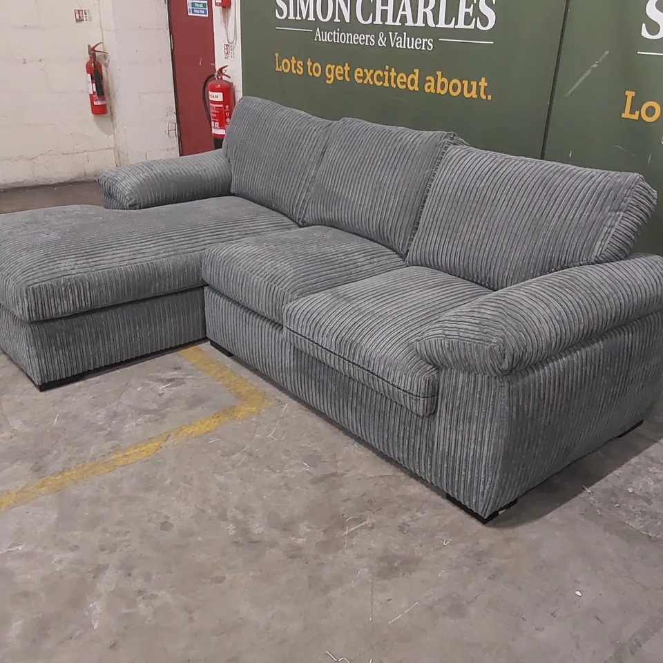 AMALFI STANDARD 3 SEATER LEFT HAND FABRIC CORNER CHAISE SOFA 