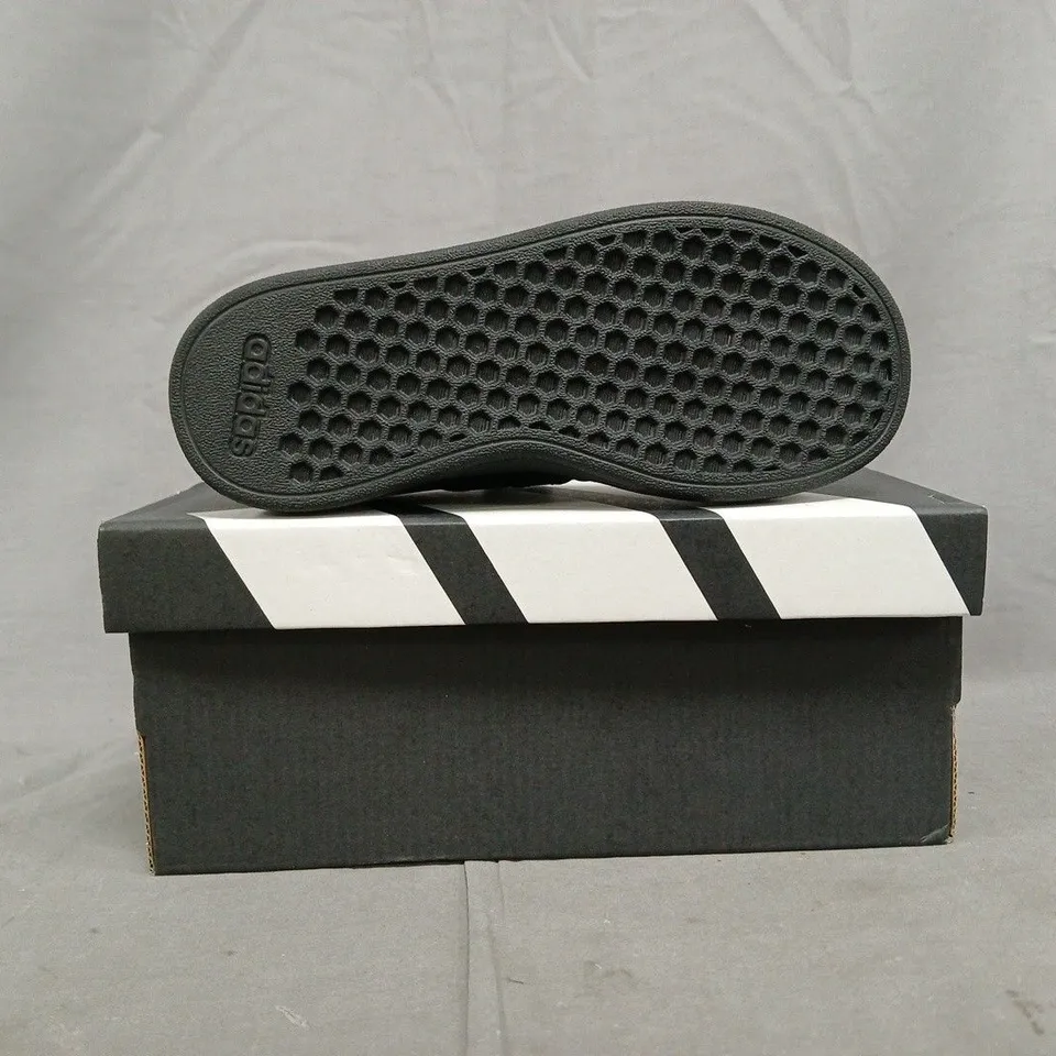 BOXED PAIR OF ADIDAS GRAND COURT 2.0 EL KID'S SHOES IN BLACK SIZE UK 11
