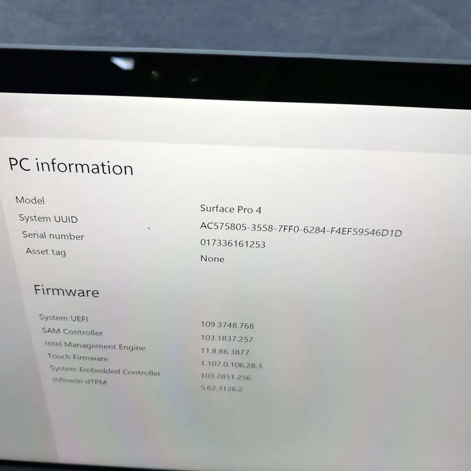MICROSOFT SURFACE PRO 4 128GB