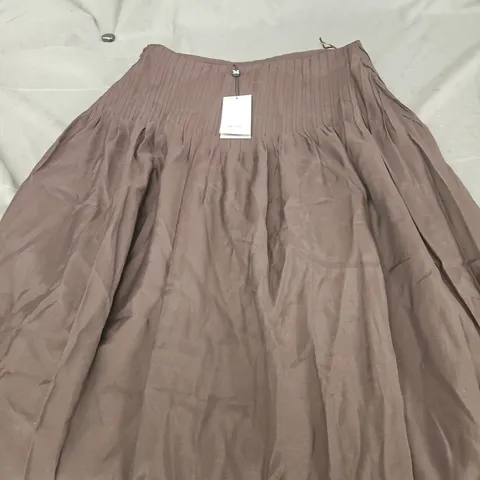 MINT VELVET PINTUCK MAXI SKIRT CHOCOLATE SIZE 12