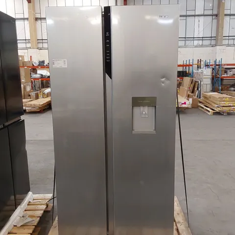 HAIER HSR3918EWPG NON-PLUMBED FROST FREE AMERICAN FRIDGE FREEZER SILVER E-RATED - UNPROCESSED RAW RETURN