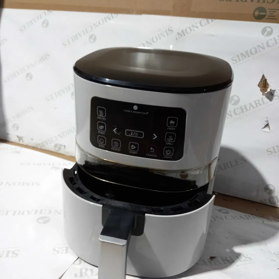 COOK'S ESSENTIALS 4.0L AIR FRYER WITH DIGITAL TOUCHSCREEN & VIEWING SCREEN - COOL GREY