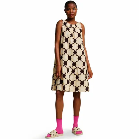 REGATTA WOMENS ORLA KIELY BOLD PATTERN DRESS BLACK SIXTIES DAISY SIZE 8