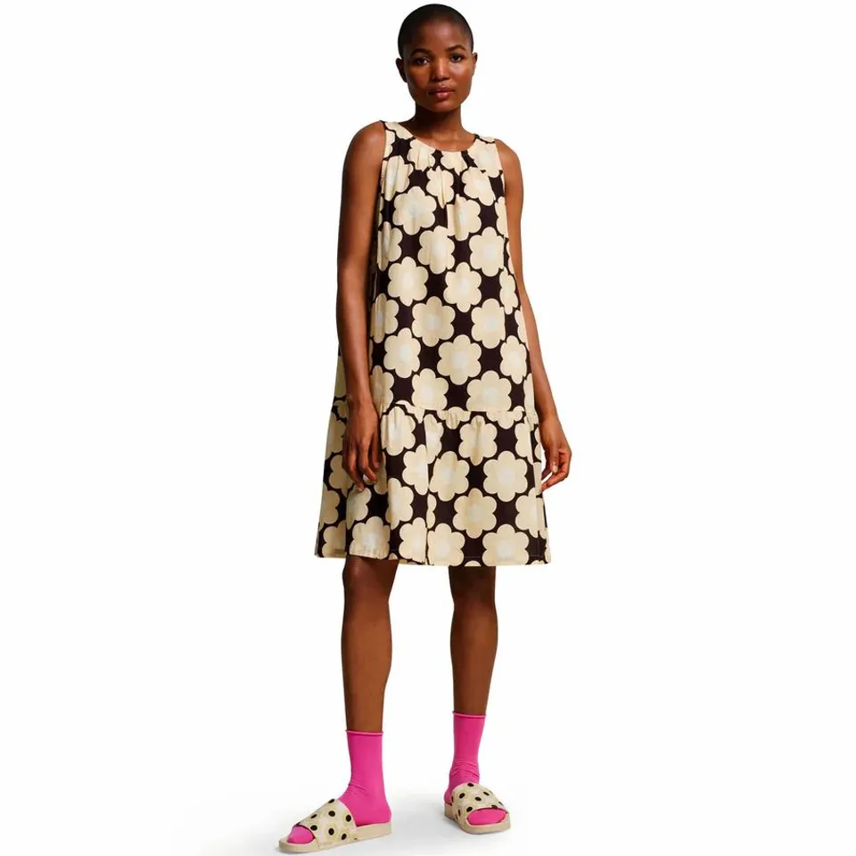 REGATTA WOMENS ORLA KIELY BOLD PATTERN DRESS BLACK SIXTIES DAISY SIZE 20