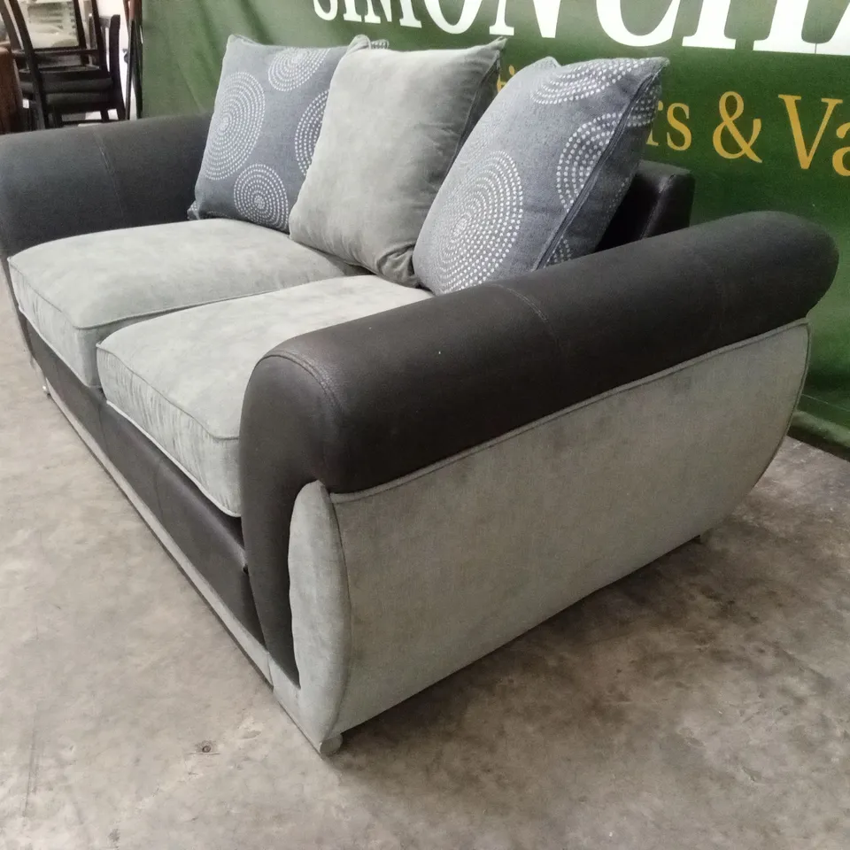 DANUBE FABRIC/FAUX LEATHER SOFA BED RRP £699