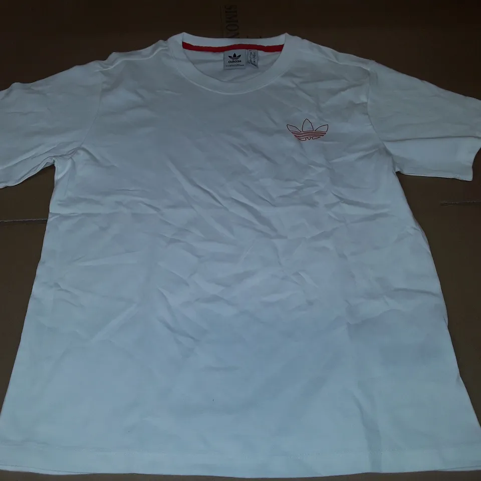 ADIDAS WHITE T-SHIRT - UK 10