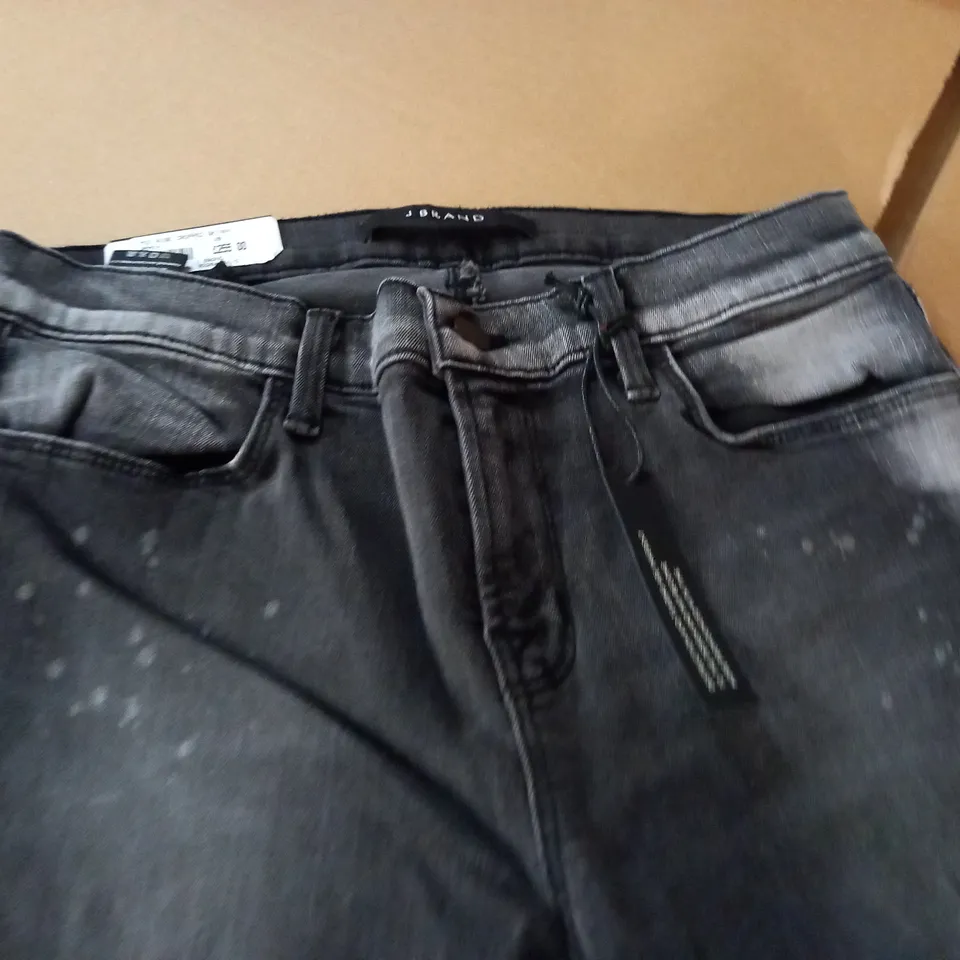 BRAND NEW J BRAND MID RISE CROPPED SKINNY JEANS IN DISTRESSED BLACK - 29