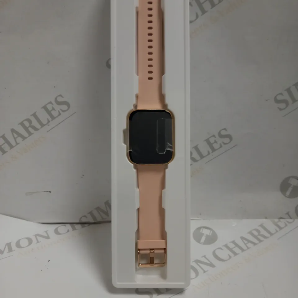 BOXED SMART WATCH FITNESS TRACKER PINK RUBBER STRAP