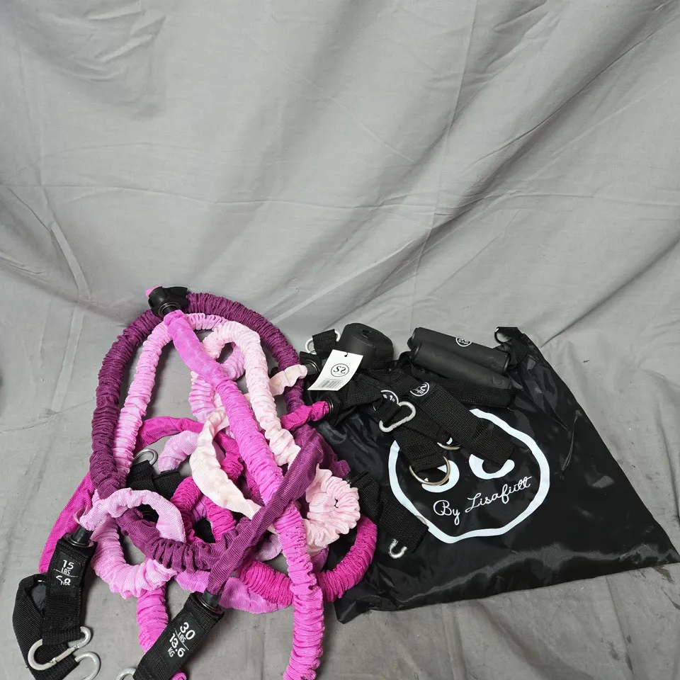 STRONG AND SXY BY LISAFIITT PINK RESISTANCE BAND SET