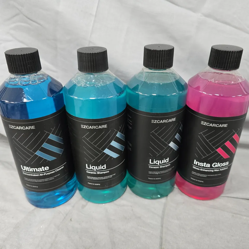 4 X ASSORTED EZCARCARE CLEANING PRODUCTS 