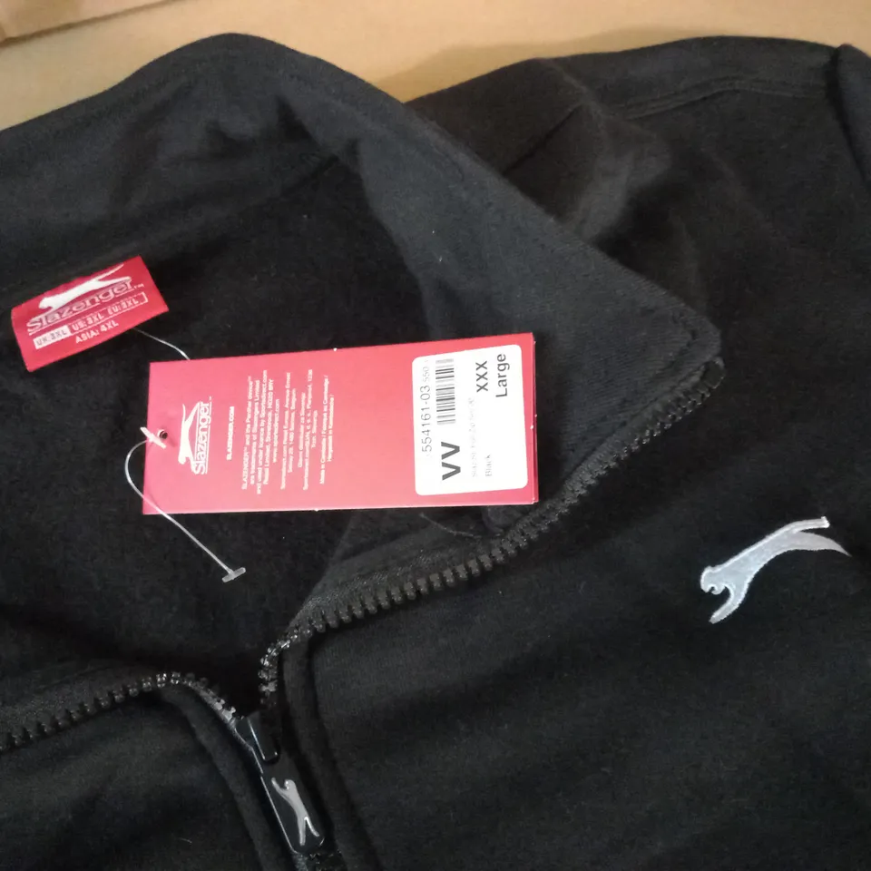 SLAZENGER BLACK ZIP THROUGH JACKET - XXXL