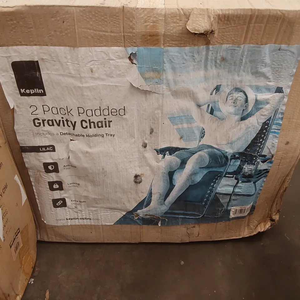 BOXED KEPLIN 2 PACK OF PADDED GRAVITY CHAIRS