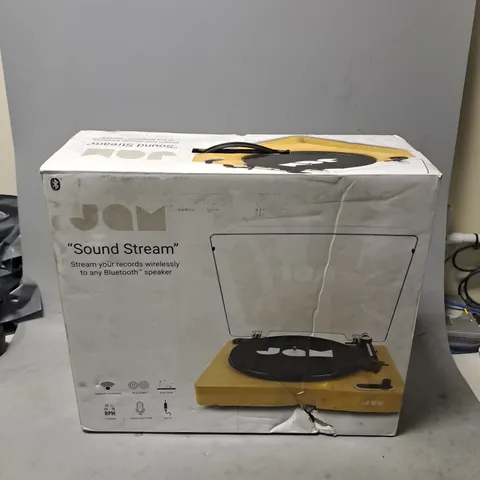 BOXED JAM SOUND STREAM WIRELESS RECORD PLAYER 