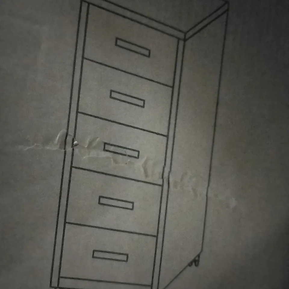5 DRAWER STORAGE CABINET FINISH: BLACK