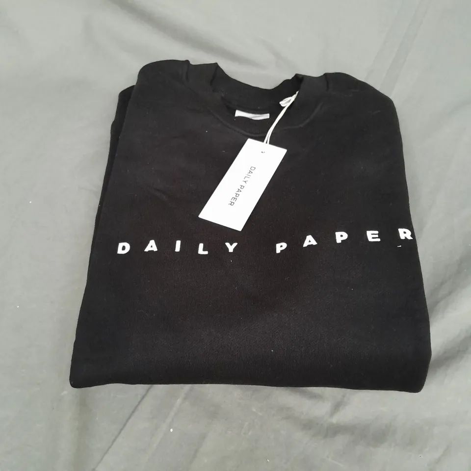 DAILY PAPER ALIAS SWEATER IN BLACK SIZE L