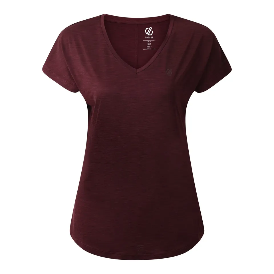 BRAND NEW DARE 2B WOMEN'S VIGILANT LIGHTWEIGHT T-SHIRT IN FIG SIZE UK 14