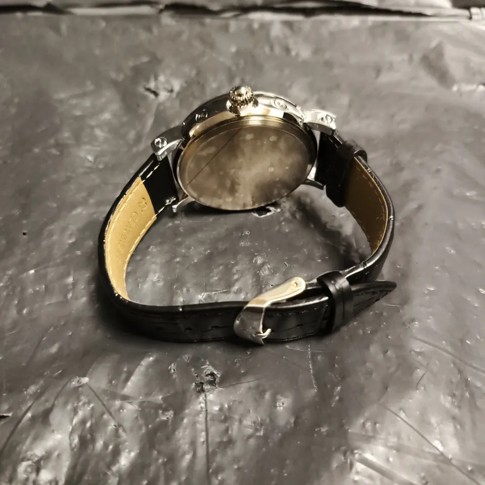 MENS ERNEST FERDINAND WATCH – FUNCTIONING SUB DIALS – LEATHER STRAP