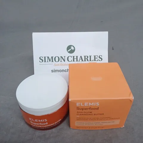 BOXED ELEMIS SUPERFOOD AHA GLOW CLEANSING BUTTER 90ML