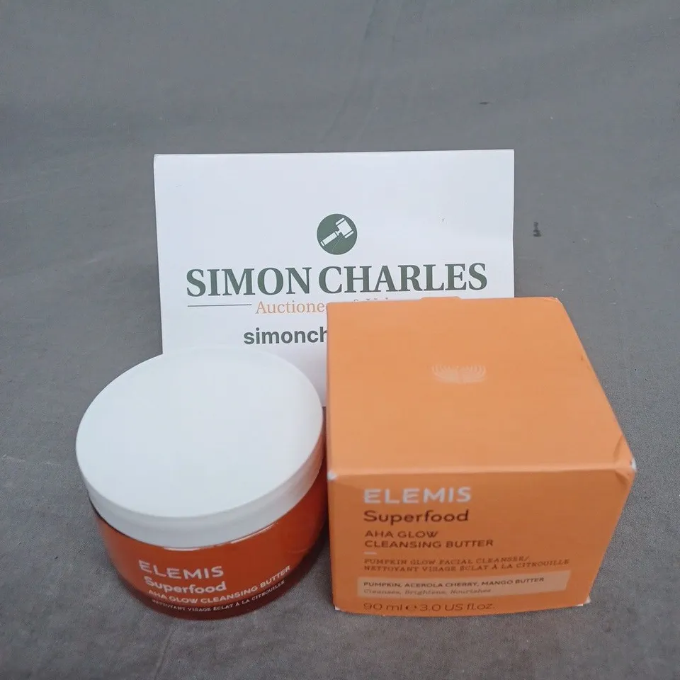 BOXED ELEMIS SUPERFOOD AHA GLOW CLEANSING BUTTER 90ML