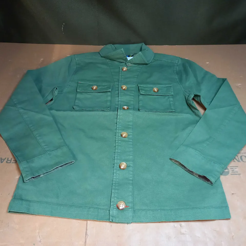 MINIBODEN GREEN DENIM SHIRT - SIZE 11/12 YEARS