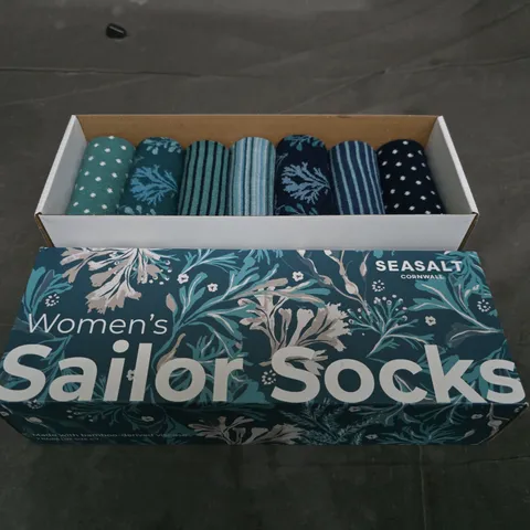 SEASALT CORNWALL WOMEN'S SAILOR SOCKS - (BOXED, 6 PAIRS)
