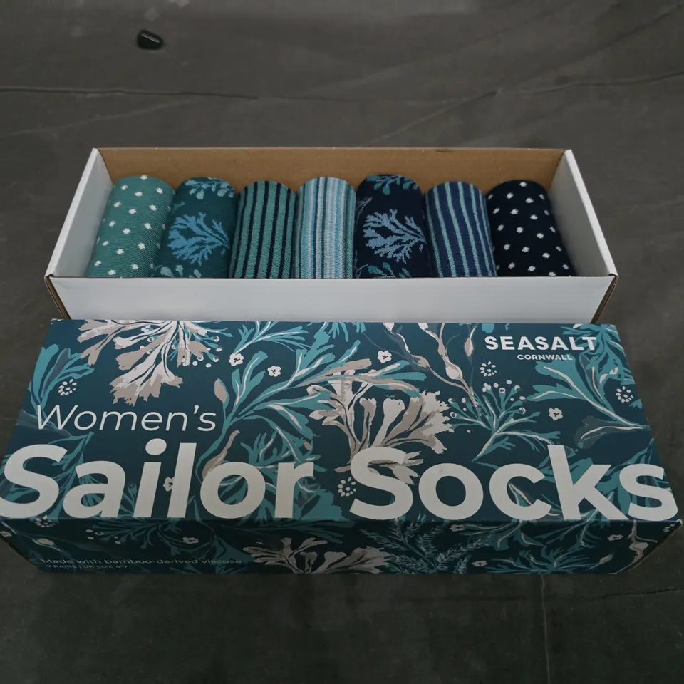 SEASALT CORNWALL WOMEN'S SAILOR SOCKS - (BOXED, 6 PAIRS)