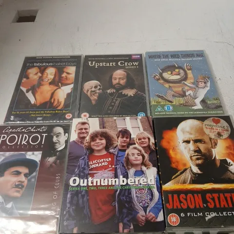 APPROXIMATELY 12 ASSORTED DVD MOVIES/SERIES SETS TO INCLUDE UPSTART CROW, OUTNUMBERED, BLUE BLOODS ETC