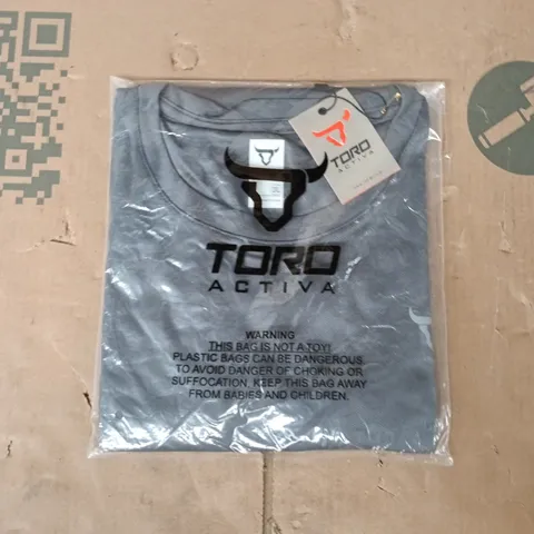 BAGGED TORO ACTIVA T-SHIRT IN GREY SIZE 2XL