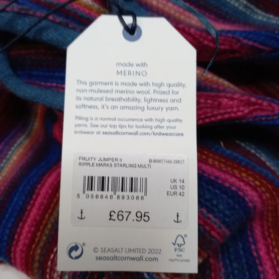 SEASALT CORNWALL FRUITY JUMPER SIZE 14