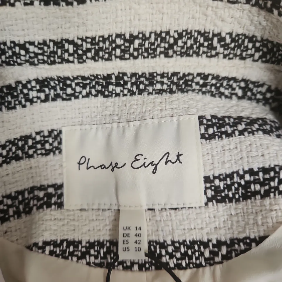 PHASE EIGHT STRIPED KNIT CARDIGAN – UK 14 (DE 40, ES 42, US 10)