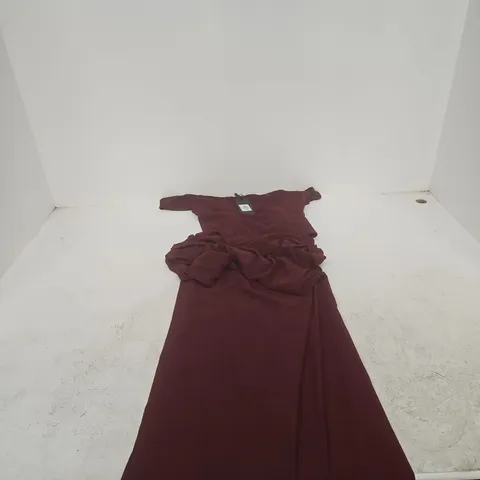 WHITE FOX BURGUNDY MAXI DRESS (SIZE S) - UNAVAILABLE ENERGY MAXI DRESS