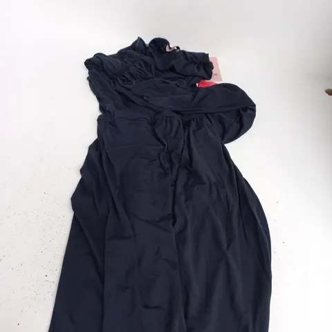 AX PARIS NAVY DRAPED MIDI DRESS – UK 8