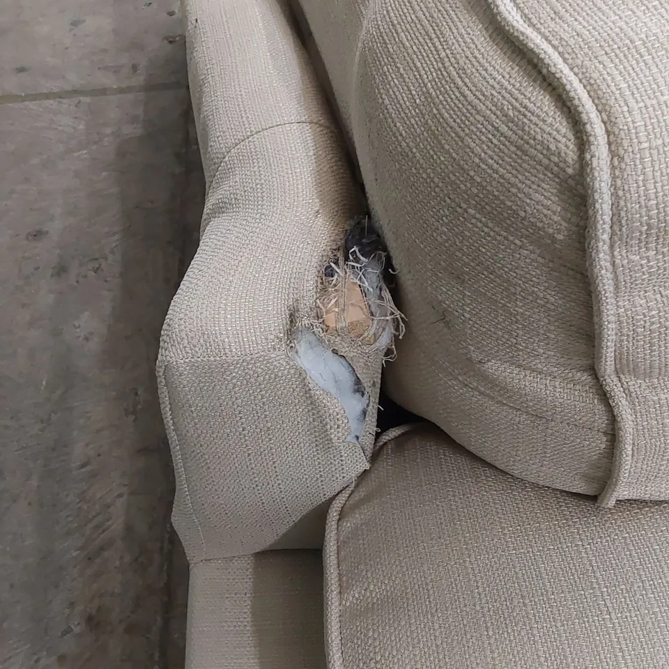 DESIGNER CASSIE LINEN FABRIC 3 SEATER SOFA