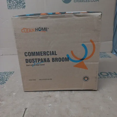 CLEAN HOME COMMERCIAL DUSTPAN & BROOM – BOXED