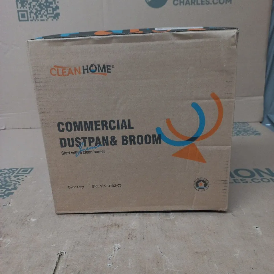 CLEAN HOME COMMERCIAL DUSTPAN & BROOM – BOXED