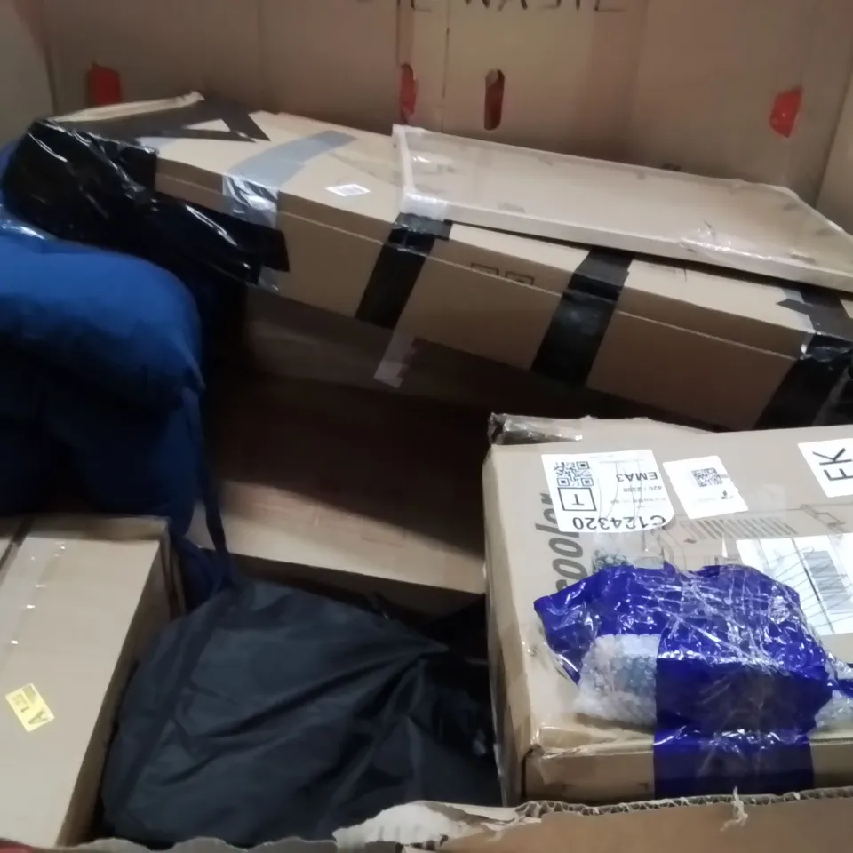 PALLET OF ASSORTED HOUSEHOLD GOODS AND PRODUCTS TO INCLUDE;AID COOLER,WALL MIRROR,CAT LITTER TRAY