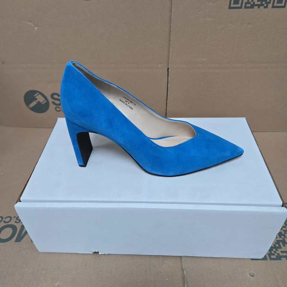 BEN DE LISI BLUE SUEDE POINTED-TOE HIGH HEEL – WOMEN'S SHOE UK 6 BOXED