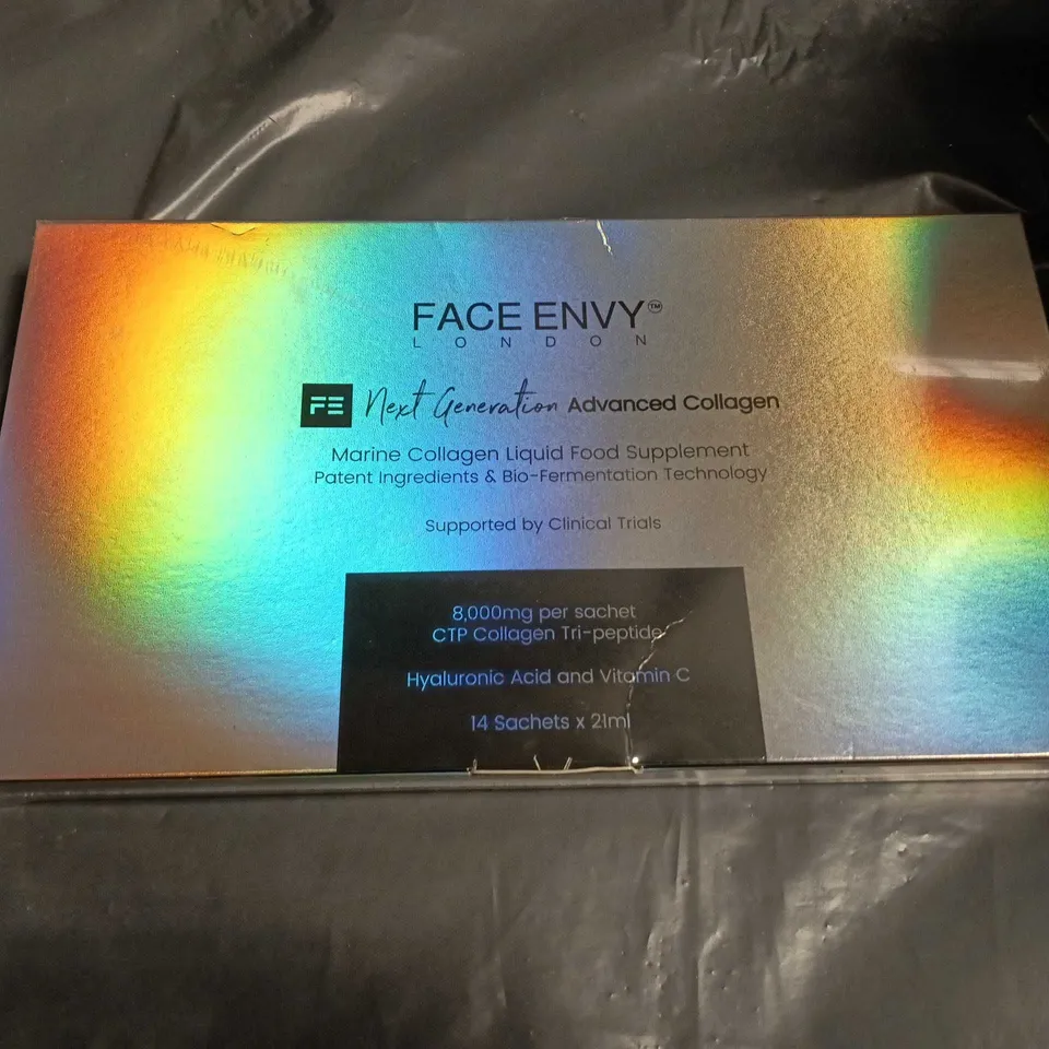 FACE ENVY LONDON NEXT GENERATION ADVANCED COLLAGEN – MARINE COLLAGEN LIQUID SUPPLEMENT, 14 SACHETS