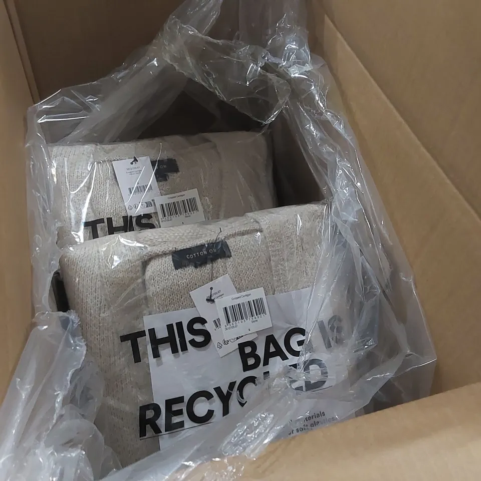 PALLET CONTAINING A LARGE QUANTITY OF BRAND NEW ASSORTED PRODUCTS INCLUDING: JUMPERS, JEANS, TROUSERS, UNDERWEAR, BIKINI BOTTOMS ECT
