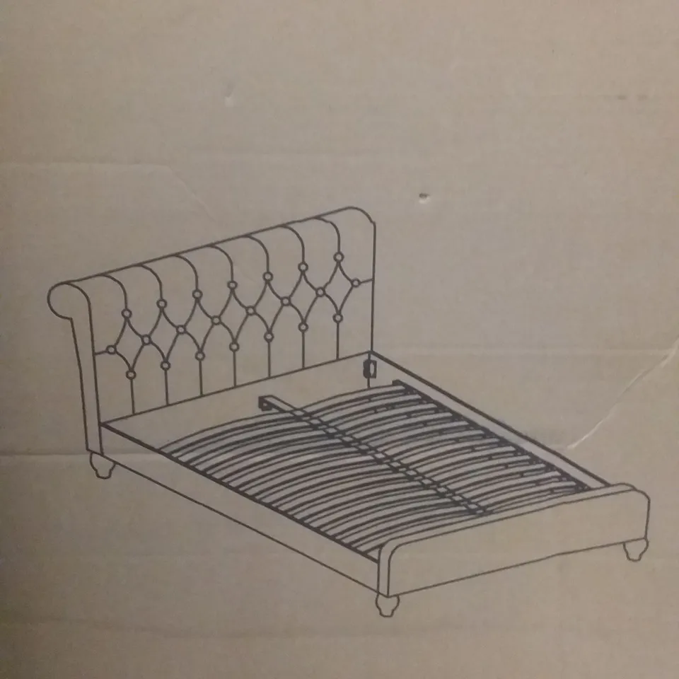 135CM BROMPTON BED COLOUR: MIDNIGHT BLUE VELVET 