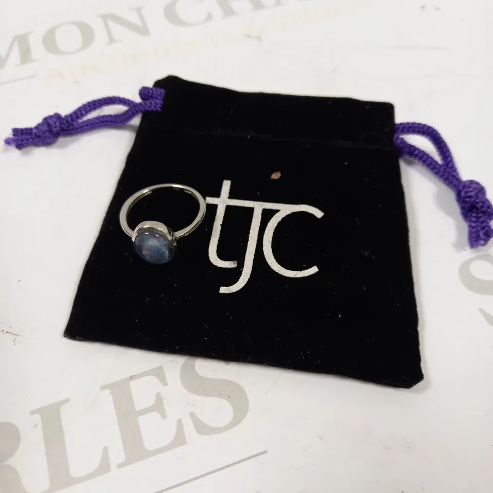 TJC BOULDER OPAL TRIPLET SILVER RING 