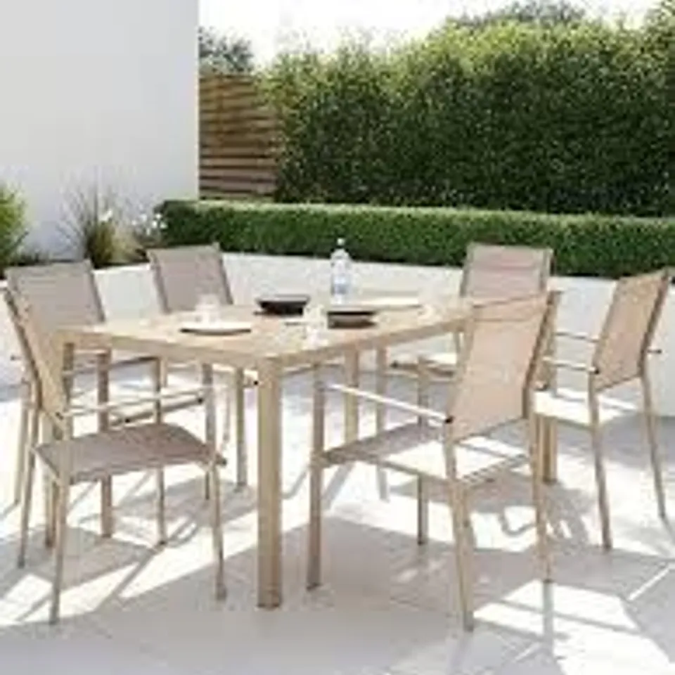 BOXED PALERMO TEXTILENE 6-SEATER DINING SET (2 BOXES) RRP £399